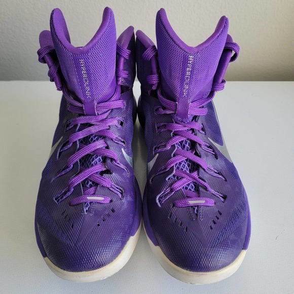 Nike Hyperdunk Men Size 7.5 High Top Basketball Shoes Sneakers Purple 653483-505 - Picture 3 of 12